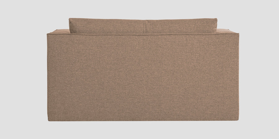 Kenia Fabric 2 Seater Foldable Sofa Cum Bed In Cookie Beige Colour - Febonic Living