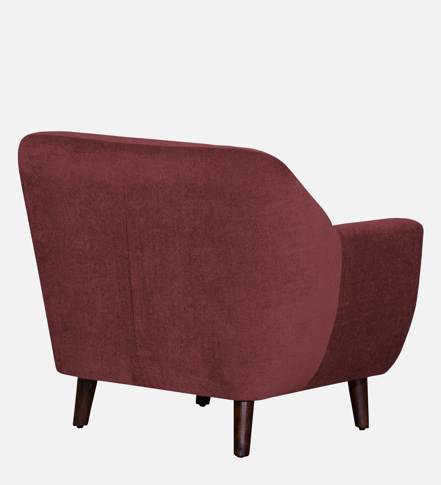 German Fabric 1 Seater Sofa In Blaze Red Colour - Febonic Living