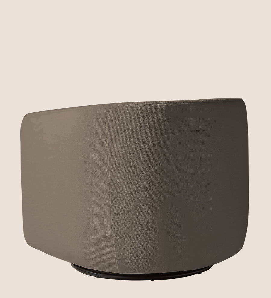 Ria Fabric Swivel Chair In Hazel Beige Colour - Febonic Living