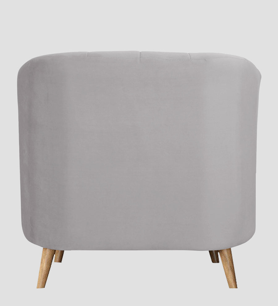 Kaylee Velvet 1 Seater Sofa In Concrete Grey Colour - Febonic Living