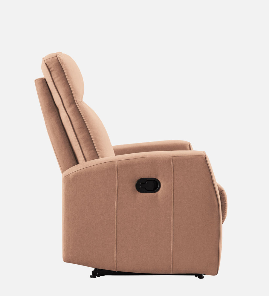 Logan Fabric 1 Seater Manual Recliner In Cosmic Beige Colour - Febonic Living