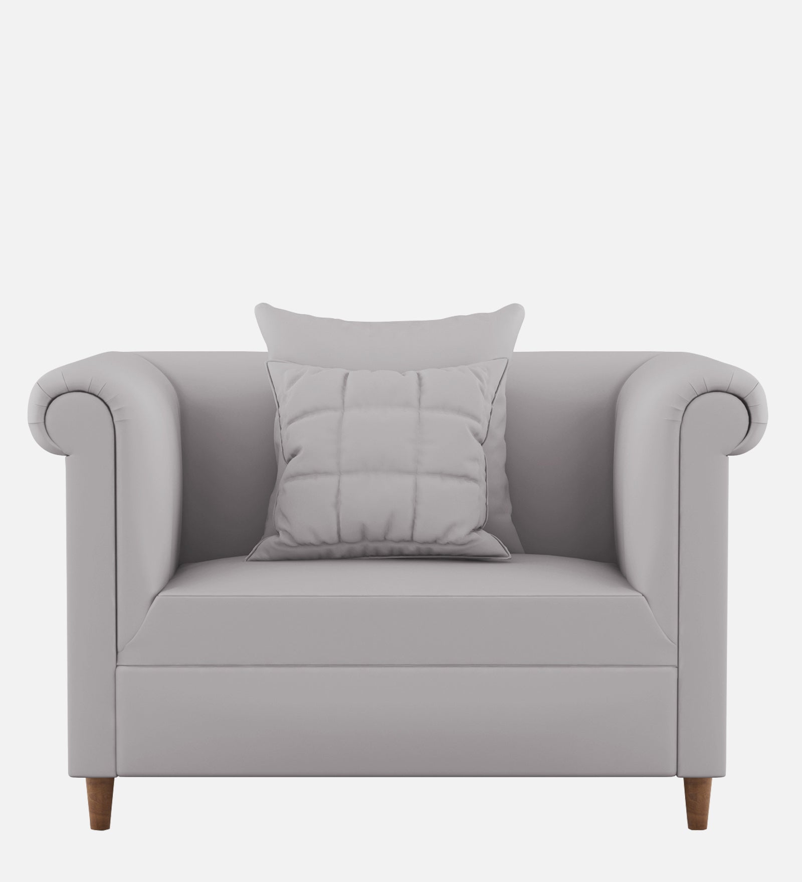 Rubi Velvet 1 Seater Sofa in Concrete grey Colour