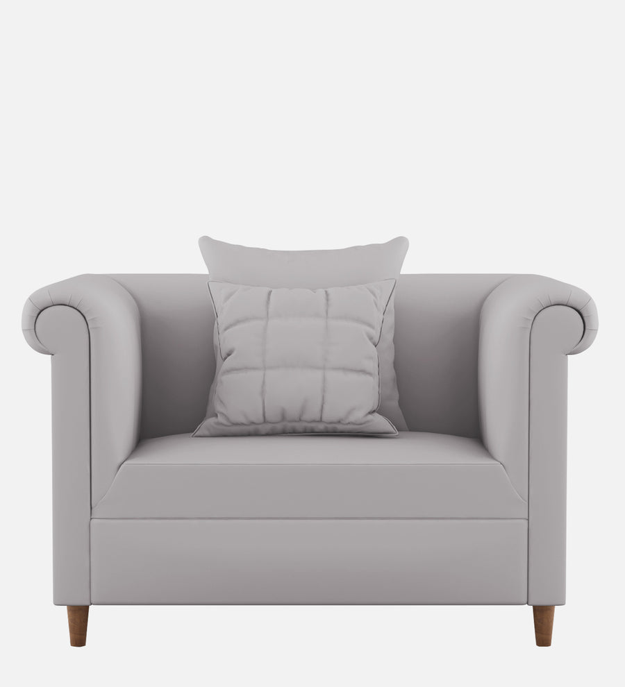 Rubi Velvet 1 Seater Sofa In Concrete Grey Colour - Febonic Living