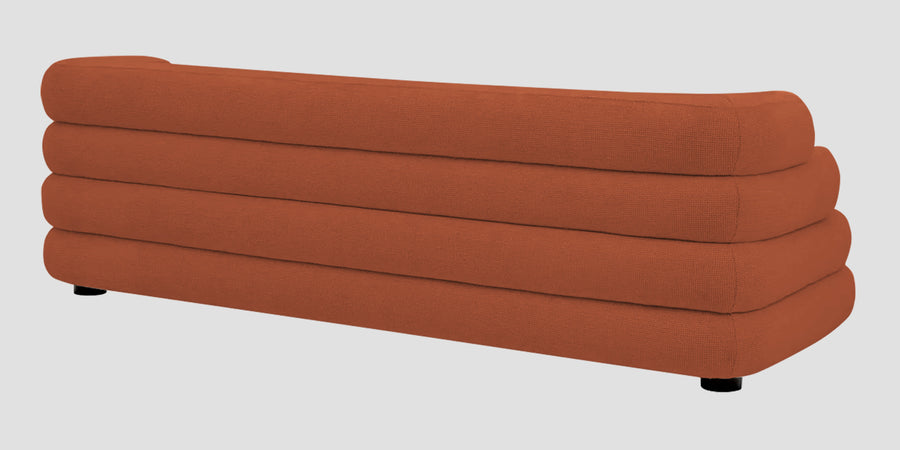 Wener Fabric 3 Seater Sofa In Royal Orange Colour - Febonic Living