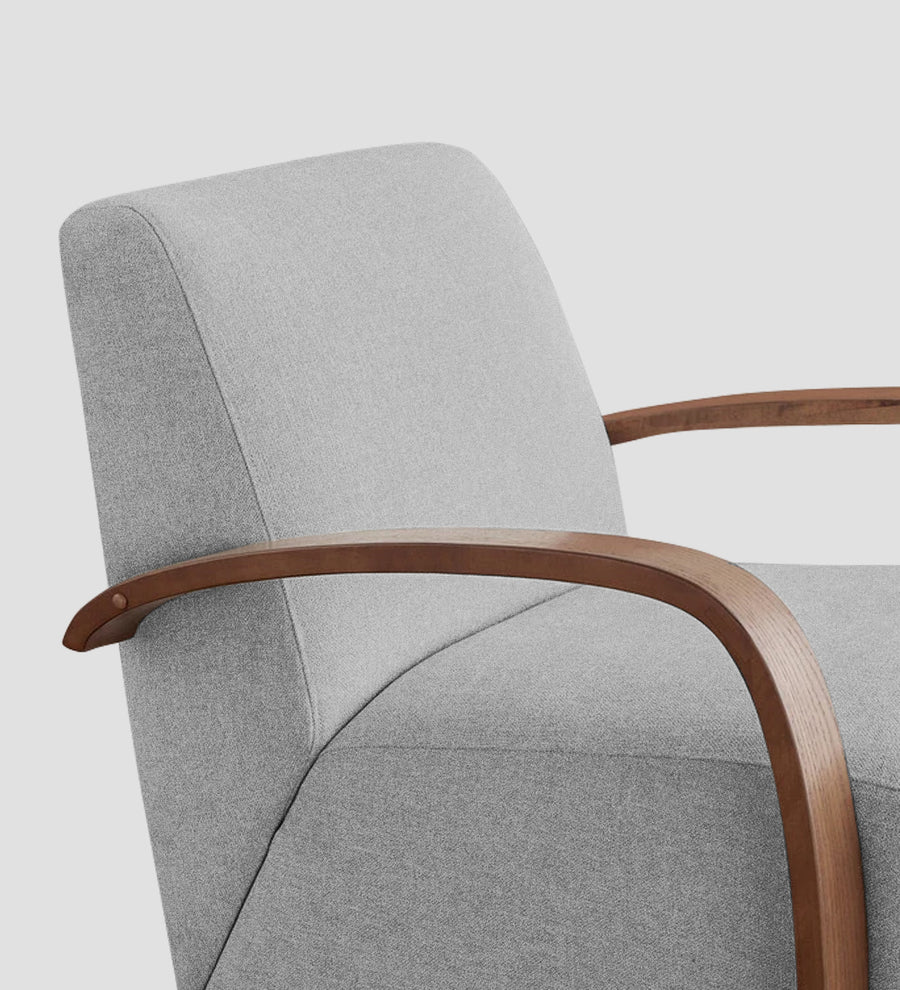Balma Fabric Swivel Chair In Lit Grey Colour - Febonic Living