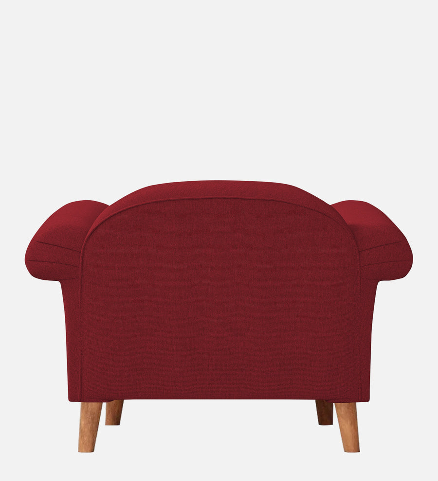 Barber Fabric 1 Seater Sofa In Chilli Red Colour - Febonic Living