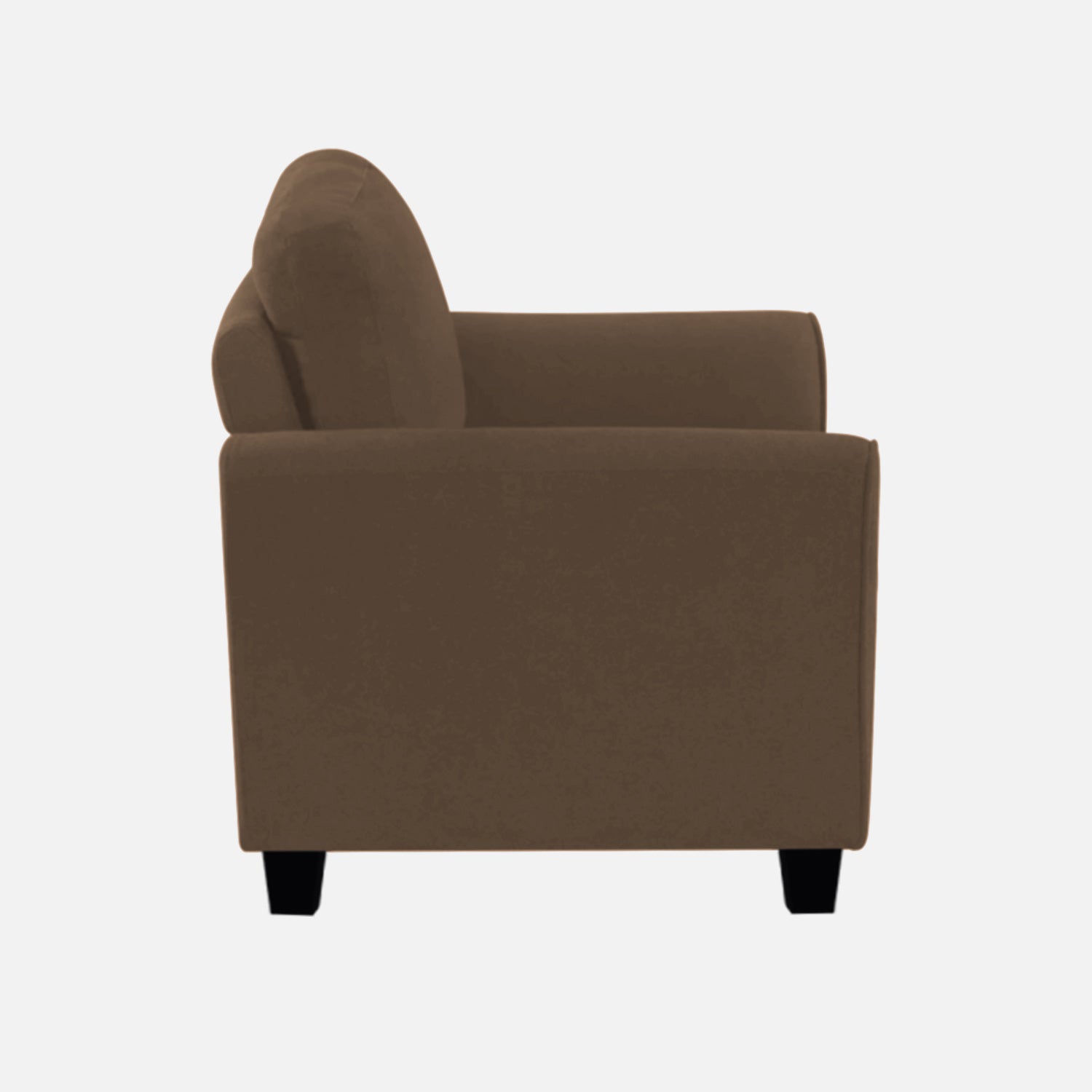 Daroo Velvet 1 Seater Sofa In Mocha Mouse Colour