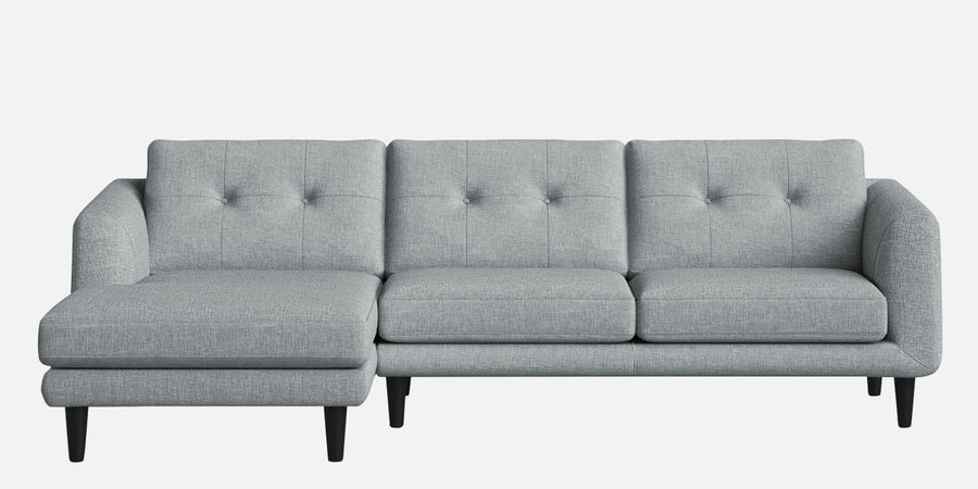 Natasha Velvet Rhs Sectional Sofa 3 Lounger In Pearl Grey Colour - Febonic Living