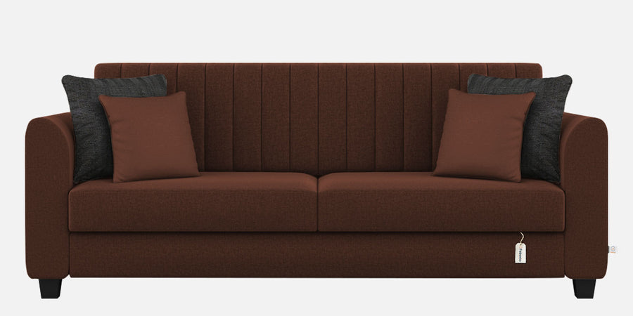 Cosmic Fabric 3 Seater Sofa In Coffee Brown Colour - Febonic Living