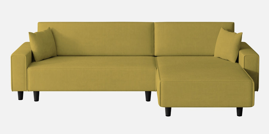 Peach Fabric Lhs 6 Seater Sofa Cum Bed With Storage In Parrot Green Colour - Febonic Living