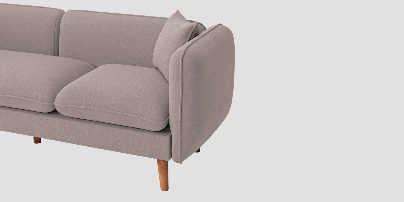 Reva Fabric 3 Seater Sofa In Almond Beige Colour - Febonic Living