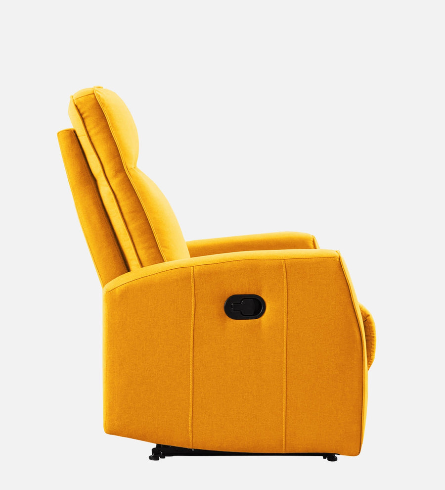 Logan Fabric 1 Seater Motorized Recliner In Bold Yellow Colour - Febonic Living