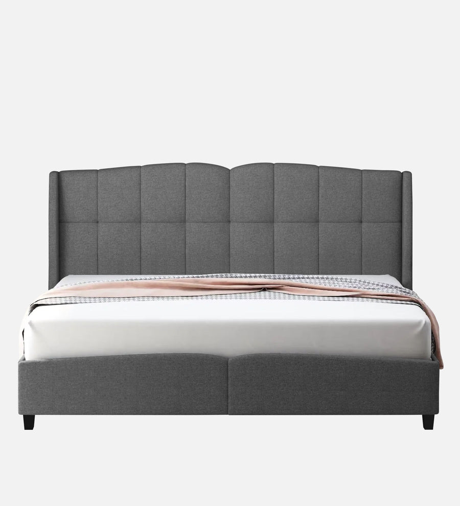 Jovi Velvet Upholstered King Size Bed In Davy Grey Colour - Febonic Living