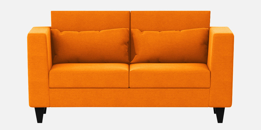Nipul Fabric 2 Seater Sofa In Vivid Orange Colour - Febonic Living