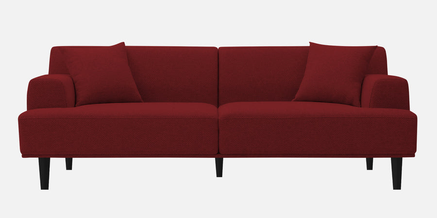 Cobby Fabric 3 Seater Sofa In Corel Red Colour - Febonic Living