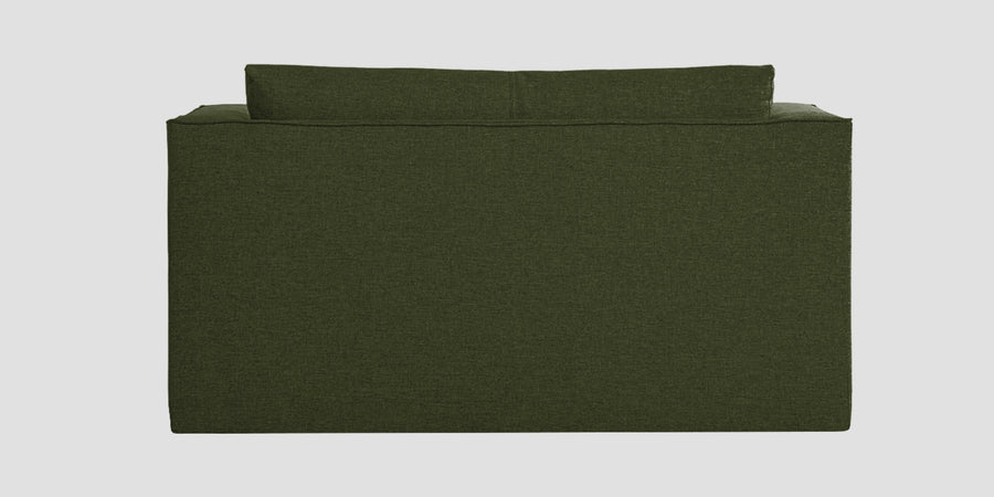 Kenia Fabric 2 Seater Foldable Sofa Cum Bed In Olive Green Colour - Febonic Living