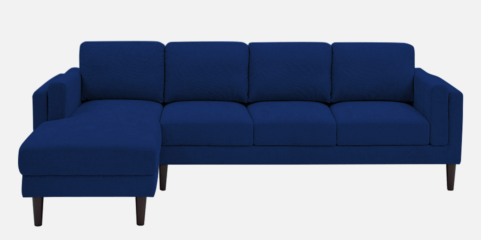 Creata Fabric RHS Sectional Sofa (3+Lounger) in Royal Blue Colour by Febonic
