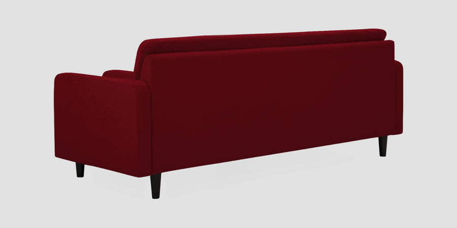 Noha Fabric 3 Seater Sofa In Ruby Red Colour - Febonic Living