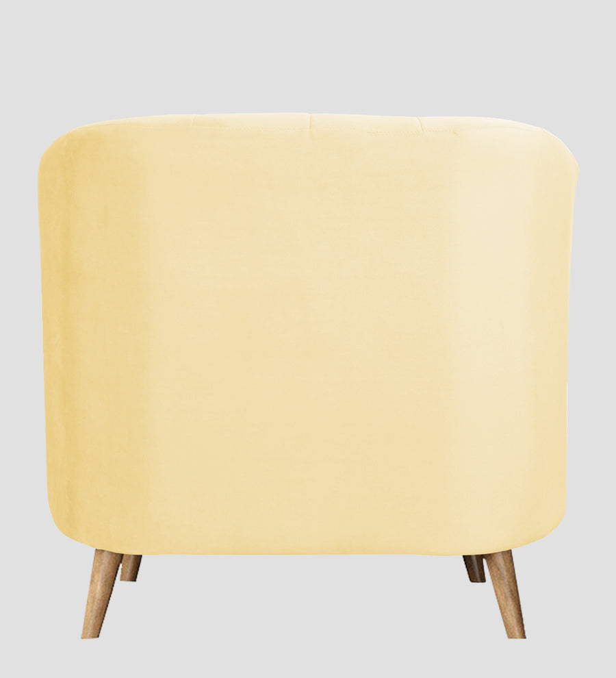 Kaylee Velvet 1 Seater Sofa In Sandy Beige Colour - Febonic Living