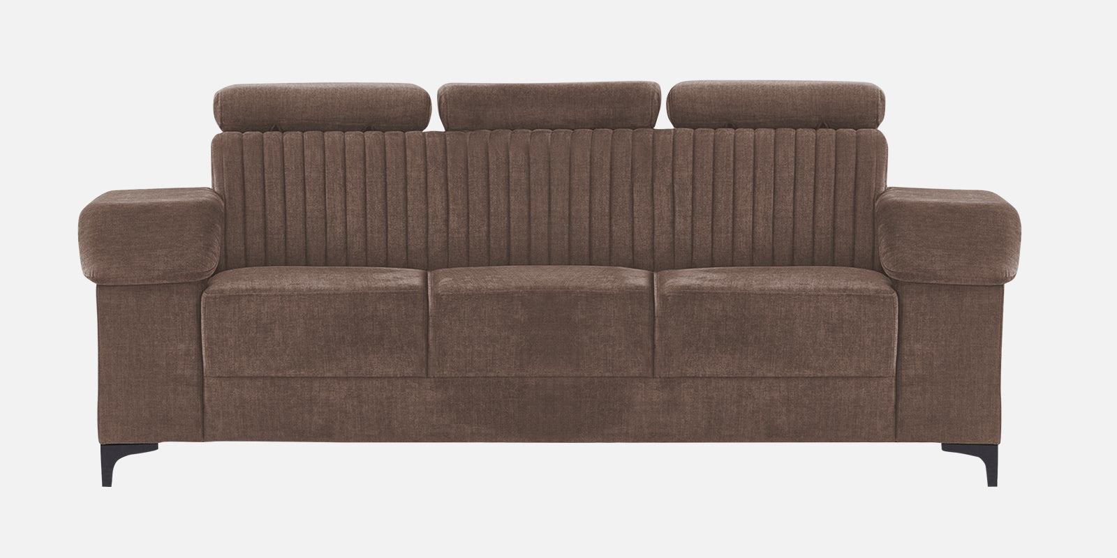 Draco Fabric 3 Seater Sofa in Ginger Brown Colour