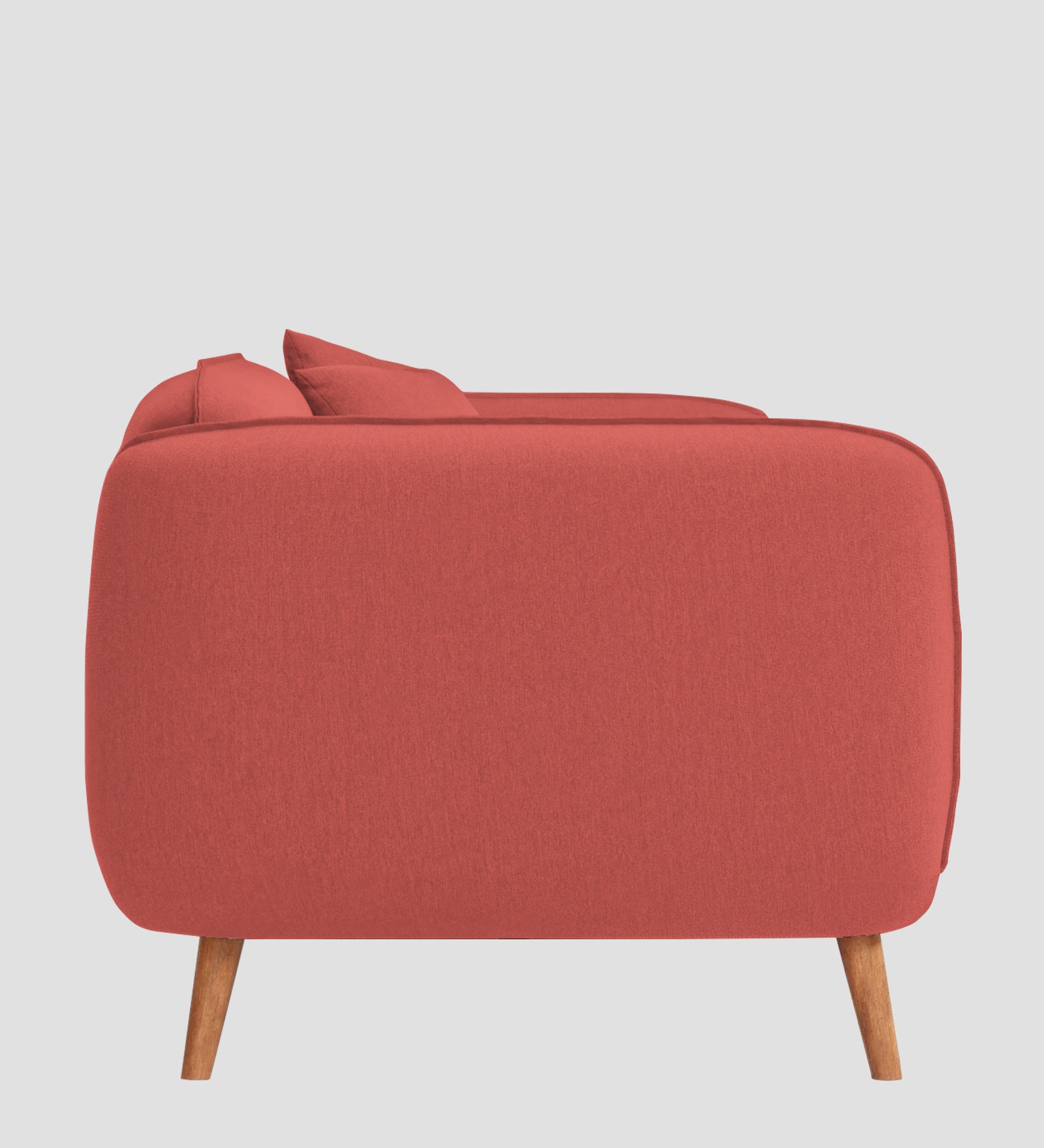 Zia Fabric 1 Seater Sofa In Salmon Pink Colour