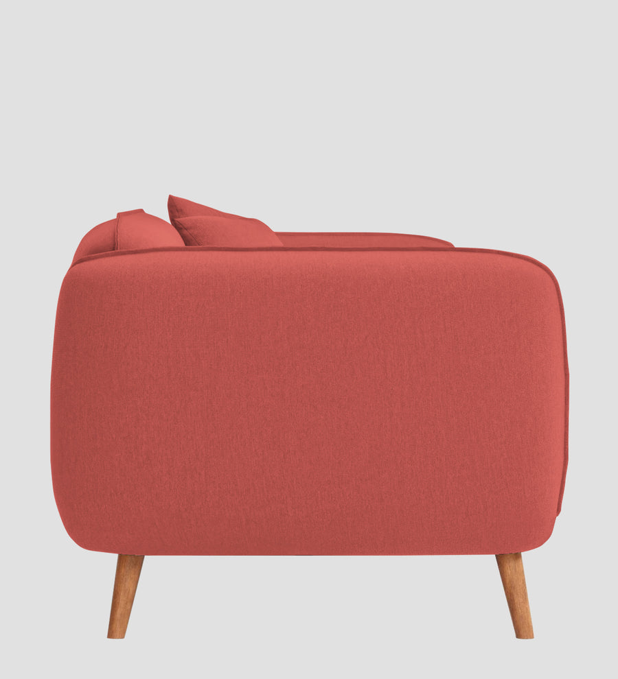 Zia Fabric 1 Seater Sofa In Salmon Pink Colour - Febonic Living