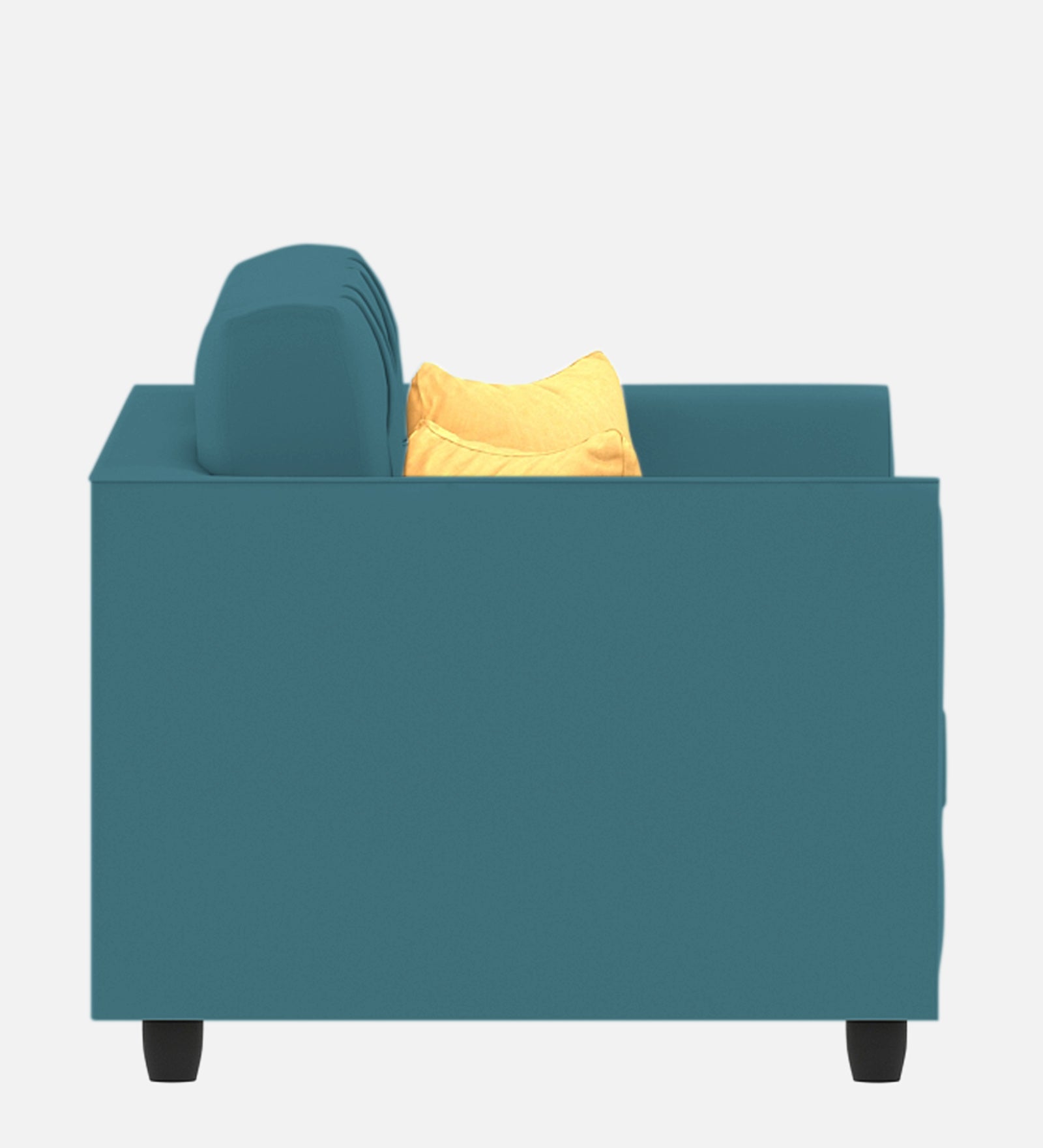 Nestin Velvet 1 Seater Sofa in Aqua Blue Colour