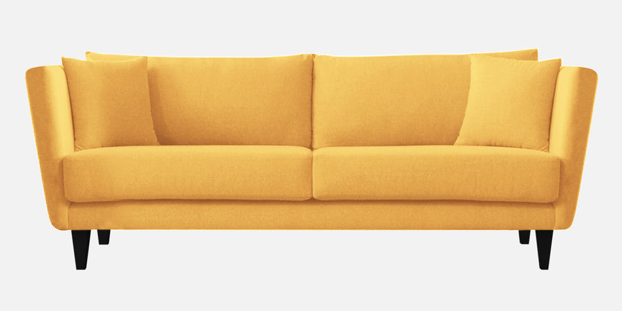 Norway Velvet 3 Seater Sofa In Turmeric Yellow Colour - Febonic Living