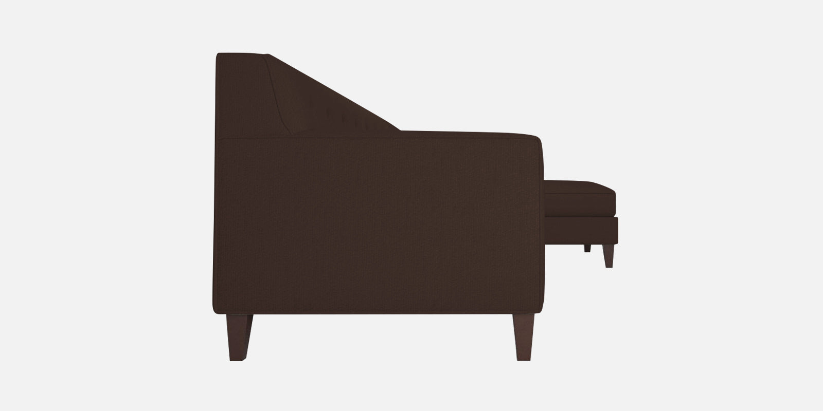 Miller Fabric RHS Sectional Sofa (3+Lounger) in Coffee Brown Colour