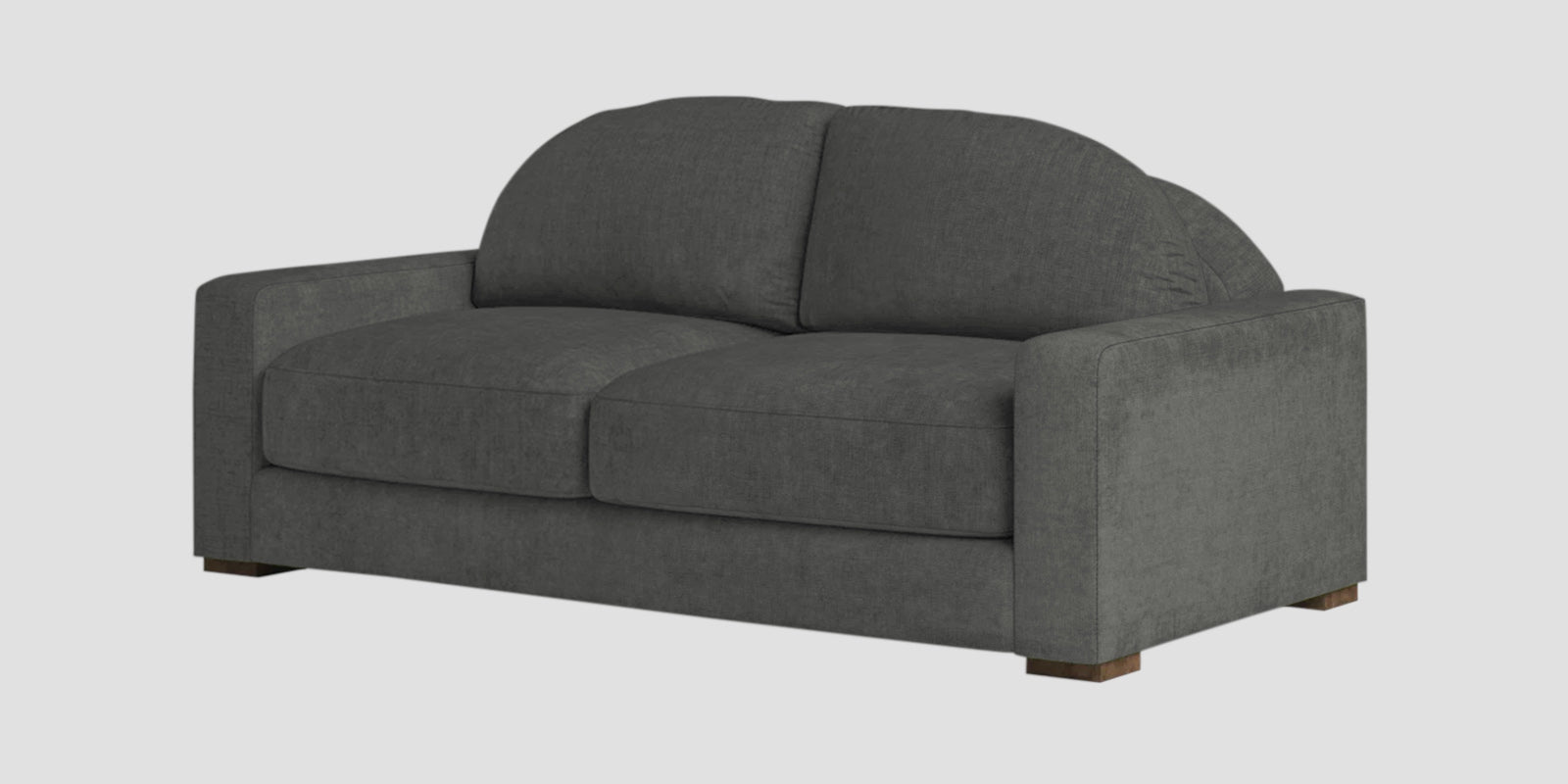 Dara Fabric 2 Seater Sofa In Charcoal Grey Colour