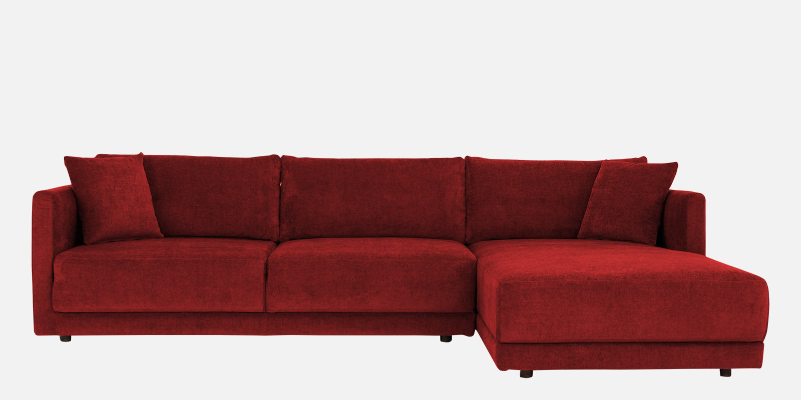 Northern Fabric LHS Sectional Sofa (3+Lounger) in Blood Maroon Colour