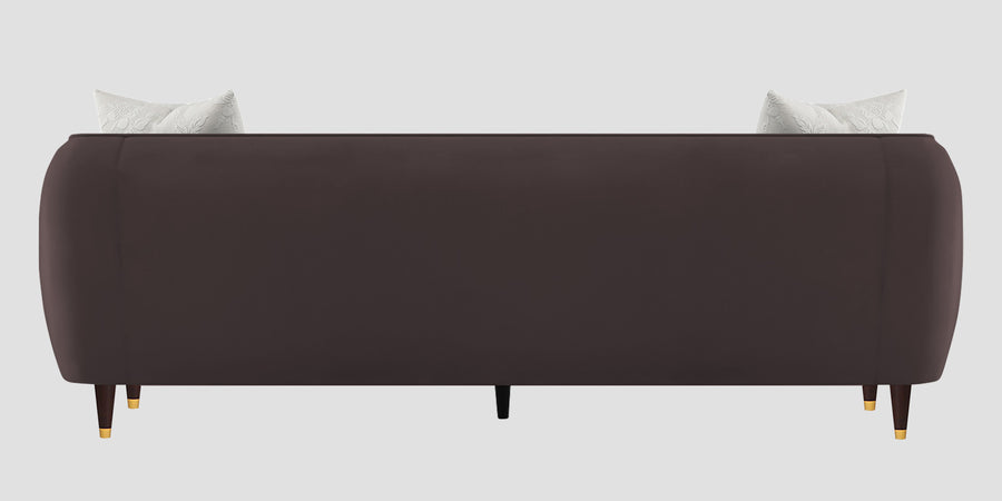 Hairo Velvet 3 Seater Sofa In Mocha Brown Colour - Febonic Living