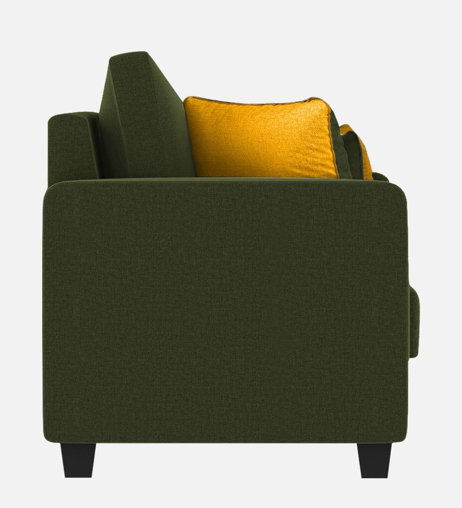 Nabi Fabric 1 Seater Sofa In Olive Green Colour