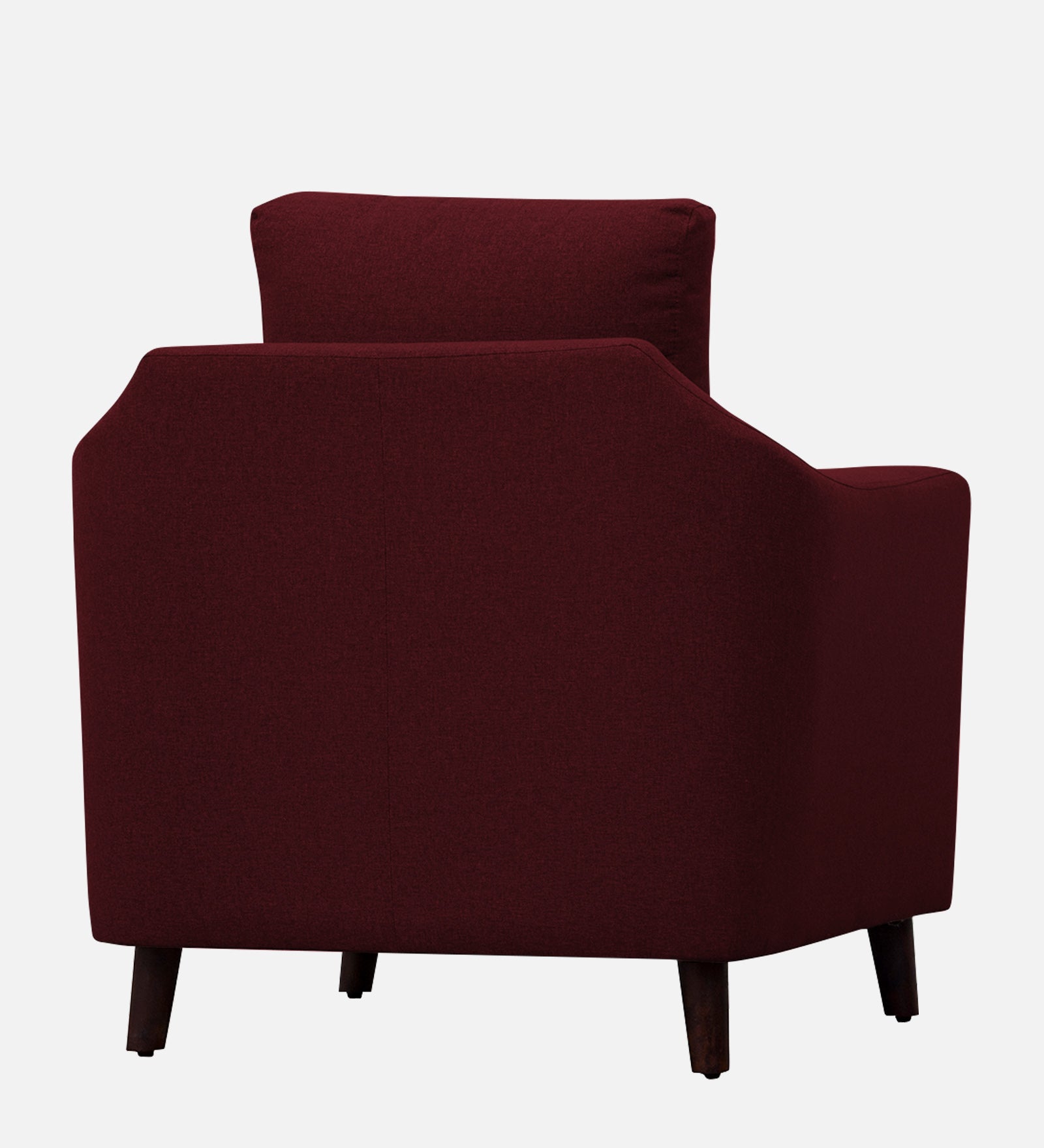 Kevin Fabric 1 Seater Sofa in Ruby Red Colour