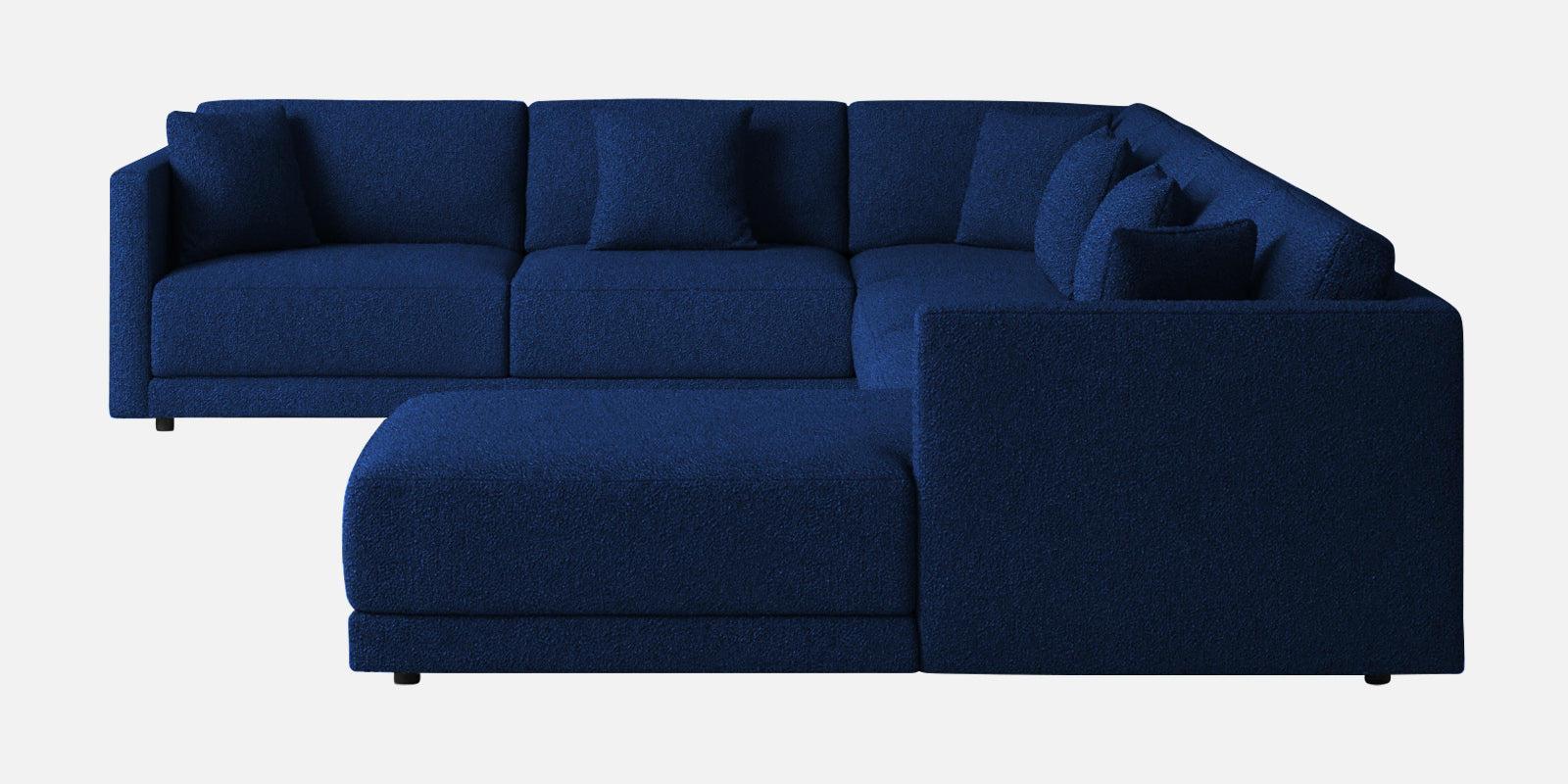 Carlin Fabric LHS 8 Seater Sectional Sofa In Royal Blue Colour