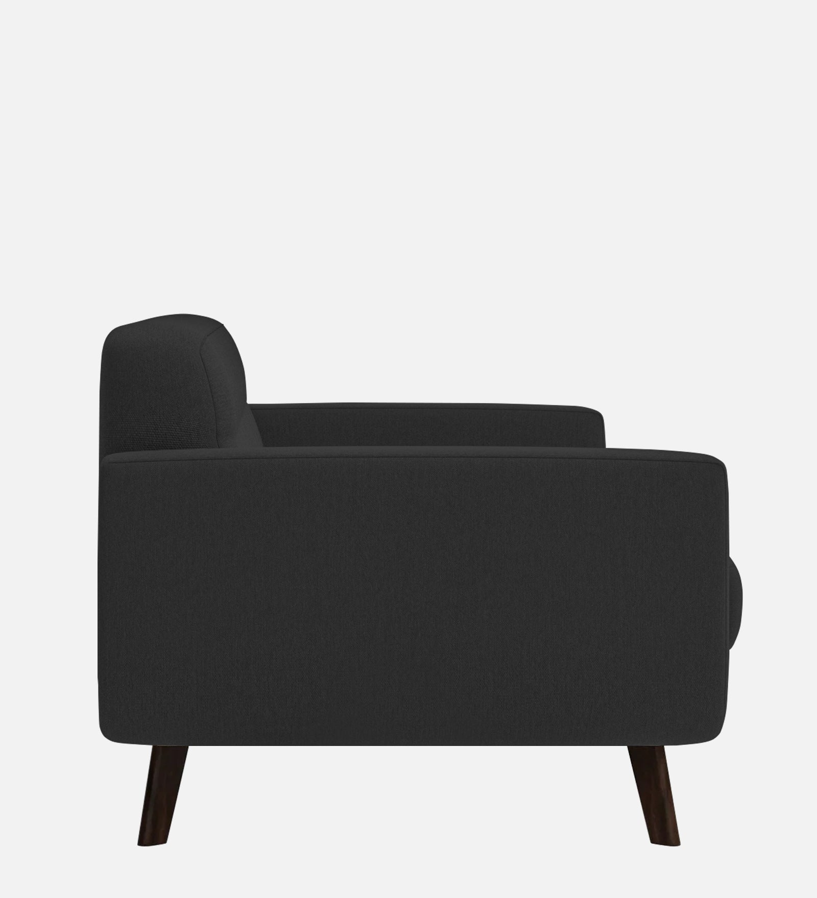 Marsela Fabric 1 Seater Sofa in Bitter Black Colour