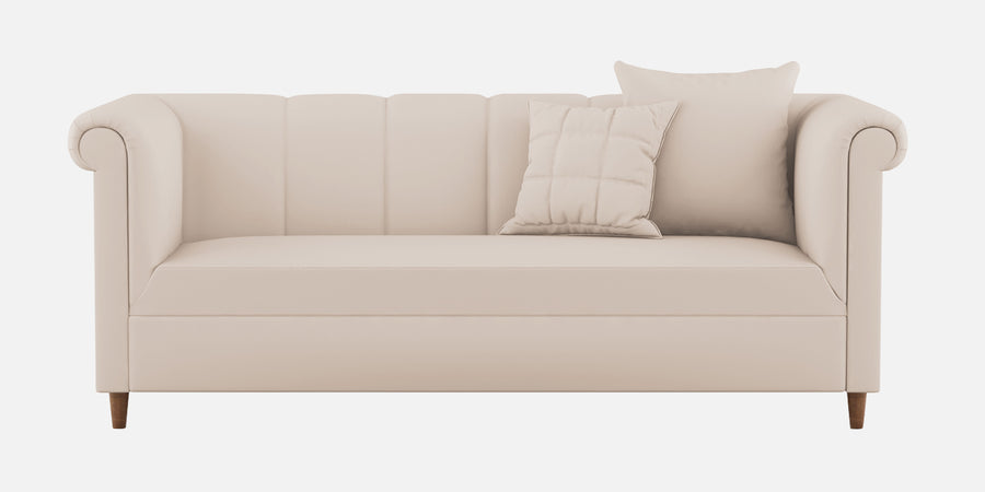 Rubi Velvet 3 Seater Sofa In Camel Beige Colour - Febonic Living