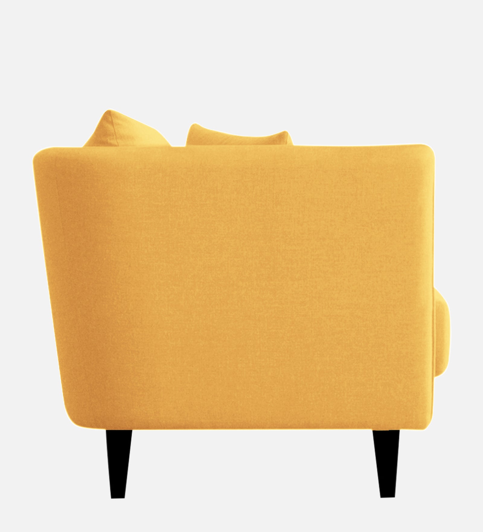 Norway Velvet 1 Seater Sofa In Turmeric Yellow Colour