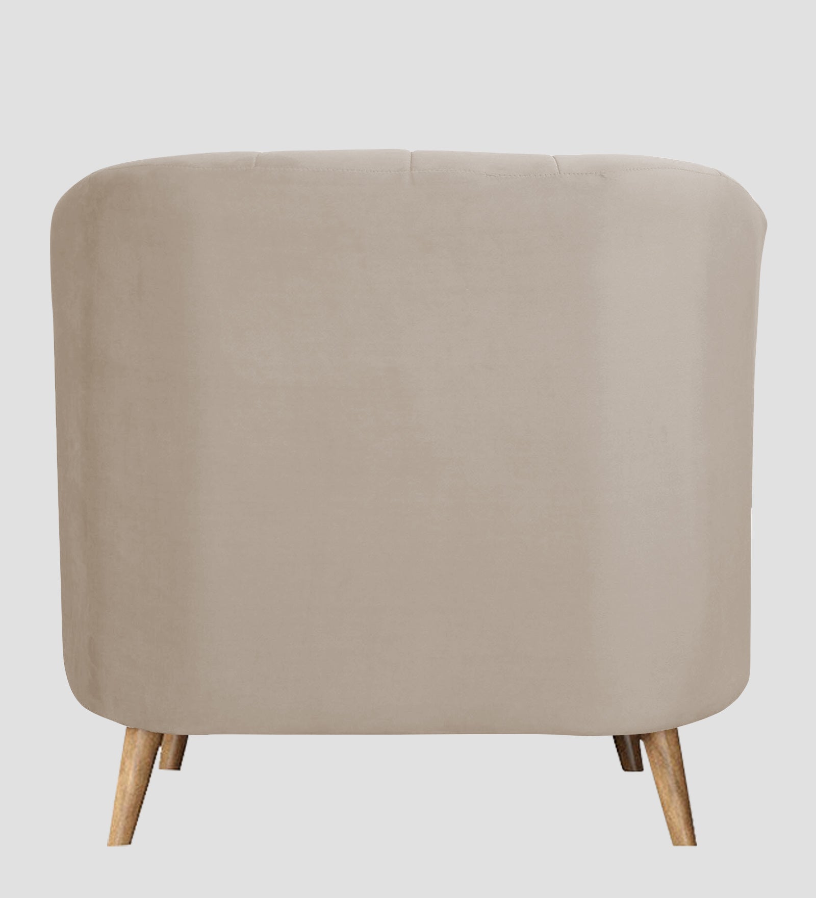 Nancy Velvet 1 Seater Sofa in Cream Beige Colour