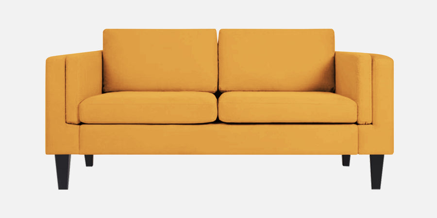Jasper Velvet 2 Seater Sofa In Turmeric Yellow Colour - Febonic Living