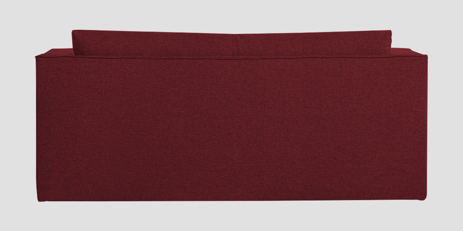 Kenia Fabric 3 Seater Foldable Sofa Cum Bed In Blood Maroon Colour - Febonic Living