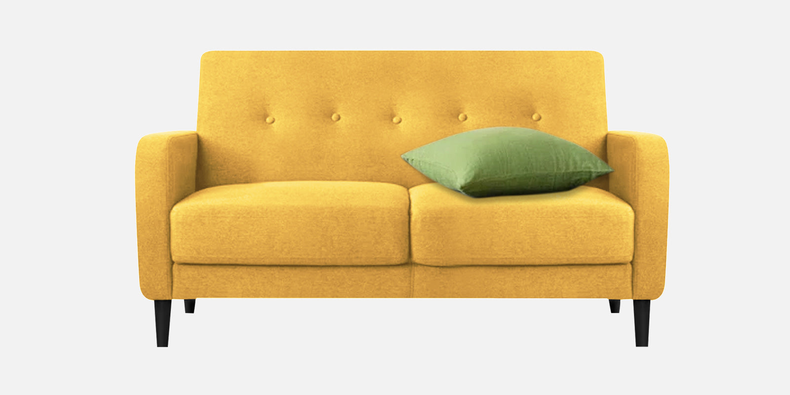 Marq Fabric 2 Seater Sofa In Bold Yellow Colour