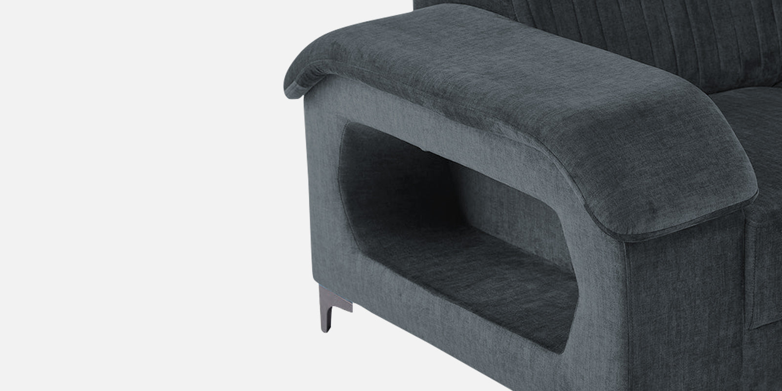 Draco Fabric Corner Sofa in Duby Grey Colour