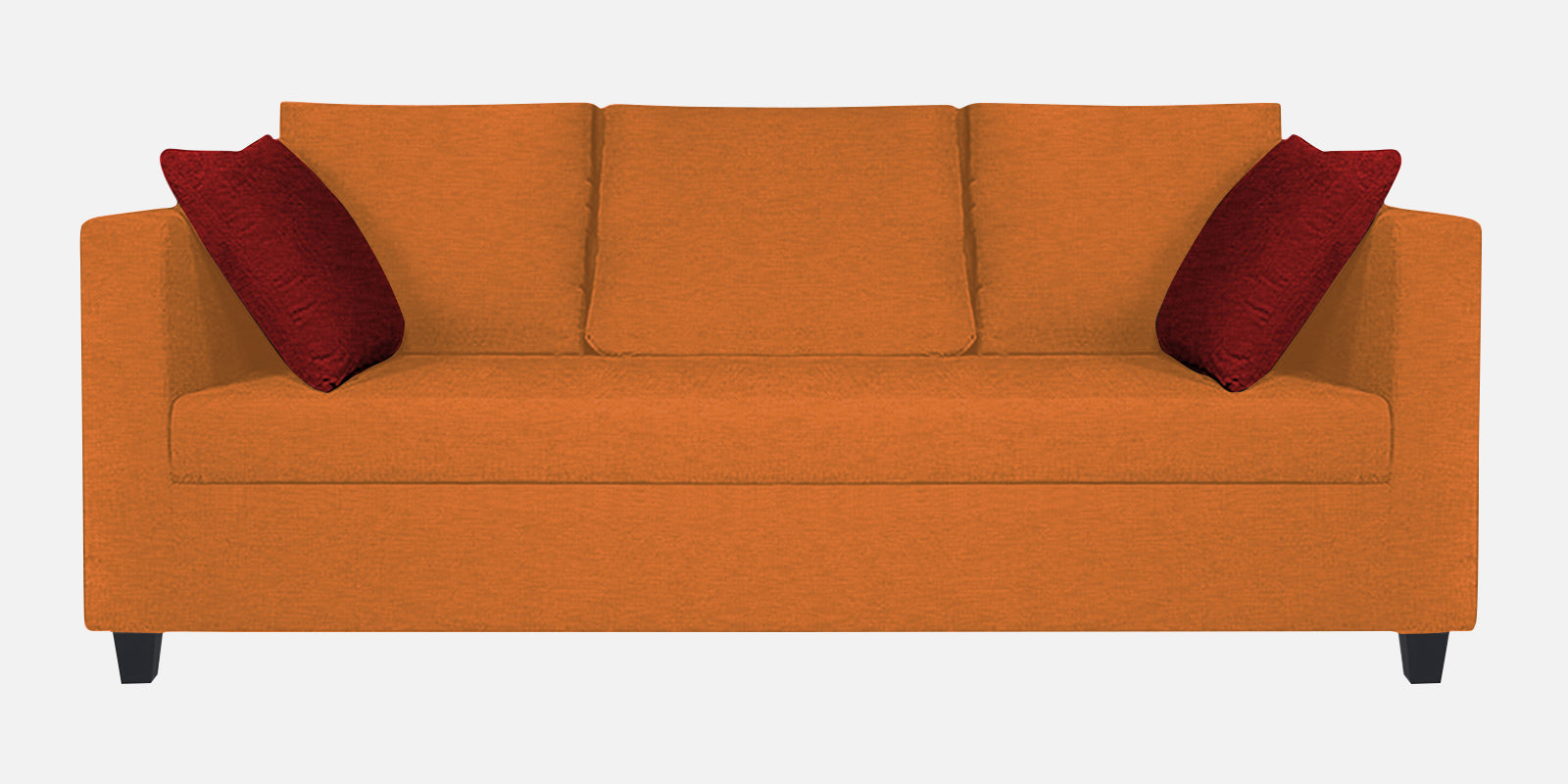 Nuska Fabric 3 Seater Sofa in Dark Orange Colour