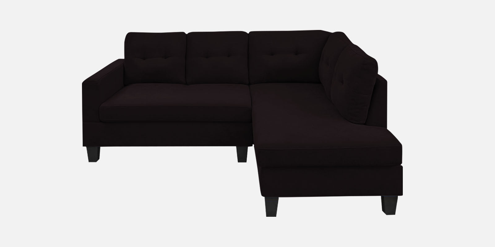 Thomas Fabric LHS Sectional Sofa (2+Lounger) in Cara Brown Colour