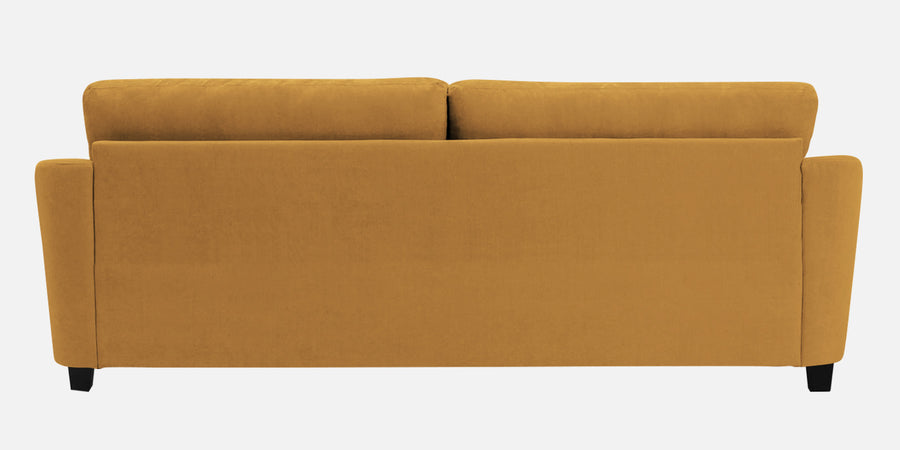 Mulan Fabric 3 Seater Sofa In Corn Yellow Colour - Febonic Living