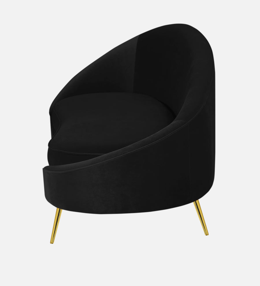 Cely Velvet Rhs Chaise Lounger In Adam Black Colour - Febonic Living