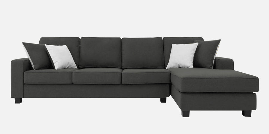 Ladybug Fabric Lhs Sectional Sofa 3 Lounger In Charcoal Grey Colour - Febonic Living