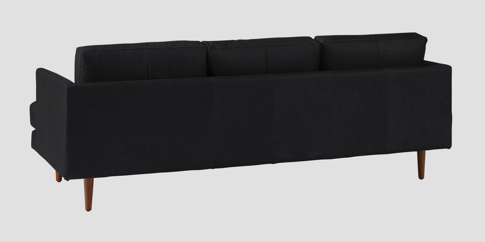 Sterio Leatherette 3 Seater Sofa in Light Black Colour