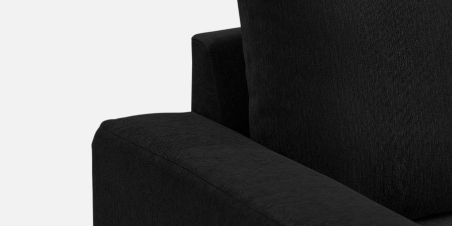 Kara Fabric 2 Seater Pull Out Sofa Cum Bed In Zed Black Colour - Febonic Living